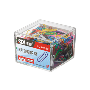 SDI 彩色迴紋針 0792E / 28mm (500入/盒)