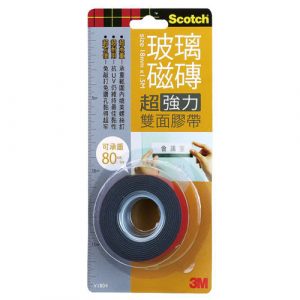 3M V1804 玻璃磁磚超強力雙面膠帶 18mm