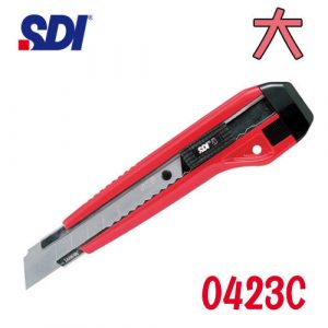 SDI 手牌 0423C 自動鎖定型 大美工刀 (內附2片 高硬度美工刀片)