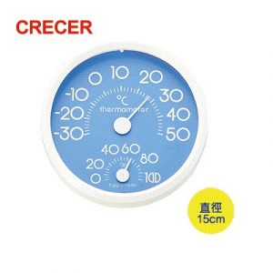 日本進口 徠福 CRECER 溫溼度計 HD-75 (直徑 15cm)