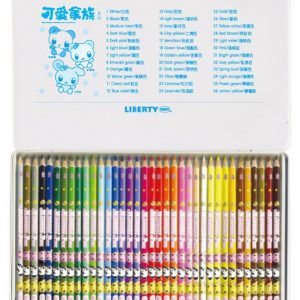 利百代 CC-075 可愛家族 抗菌三角色鉛筆 (鐵盒) (36色)