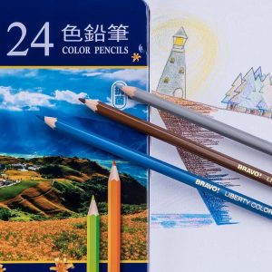利百代 CC-100 花蓮六十石山金針花 抗菌色鉛筆 (鐵盒) (24色)