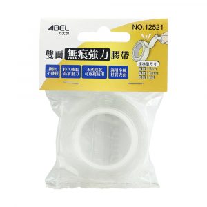 ABEL 力大 12521 雙面無痕強力膠帶 (標準型) (2cm)